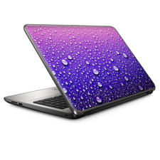 Universal Laptop Skins wrap for 15" - waterdrops on purple