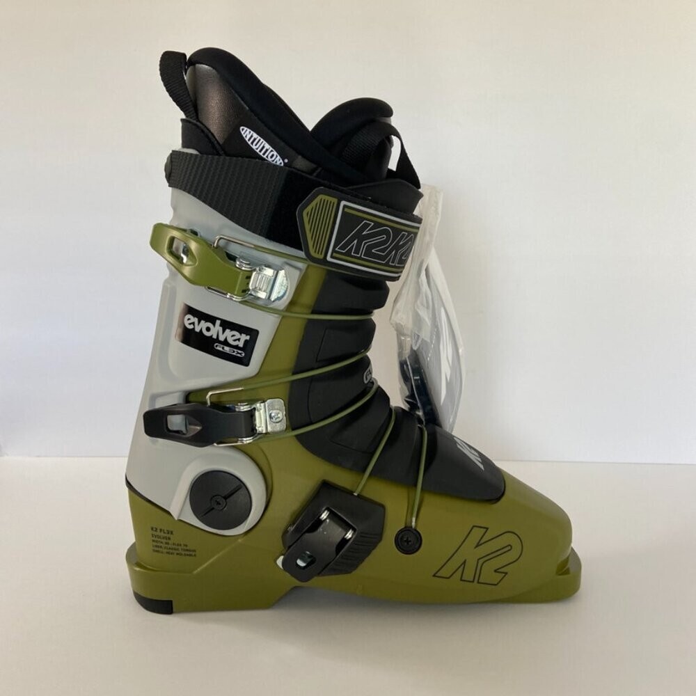 SALOMON Scarpone da sci K2 verde nero e grigio 2025 FL3X Evolver nuovo con etichette taglia 27 5