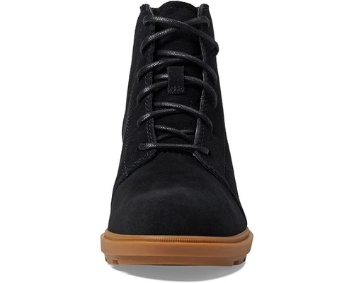 Sorel Women's Evie Sport Lace Up Wedge Black Waterproof Suede Boots-NEW- SZ 11 - Picture 2 of 6