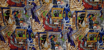 LINED WINDOW VALANCE CURTAIN 42X12 HALLOWEEN HAUNTED HOUSE MANSION REAPER GHOST
