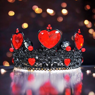 Darkness Goddess Crown, Gothic Heart Crown, Renaissance  display picture 3