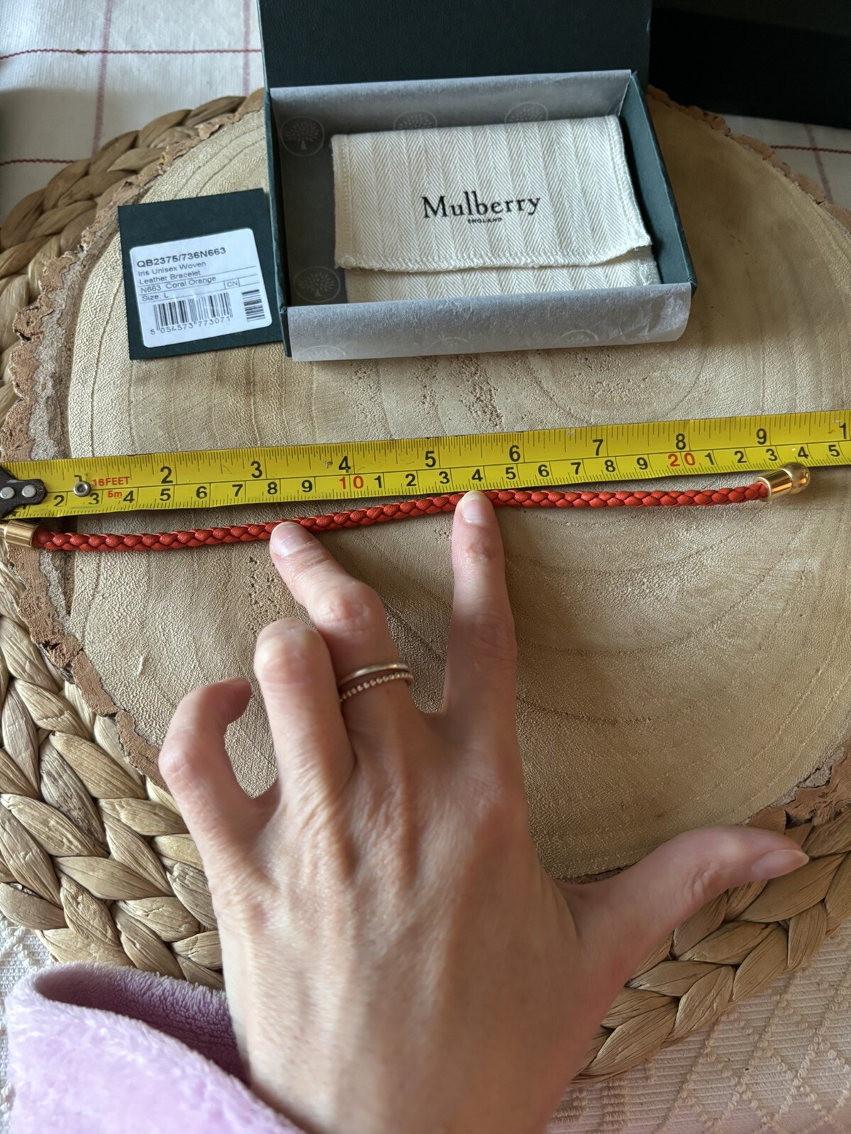 MULBERRY 🌸 Iris leather LARGE bracelet RRP £135 Size L UNISEX image 6