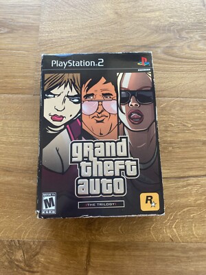 PlayStation 2 Grand Theft Auto The Trilogy PS2 Box Set w/Maps Complete Box Wear
