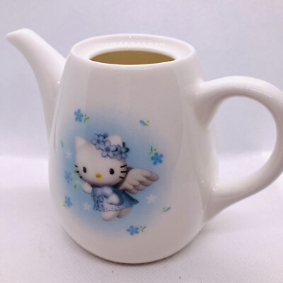 Hello Kitty Angel ティーポット Powder Blue Angel Hello Kitty Mini Ceramic Teapot NO LiD Vintage