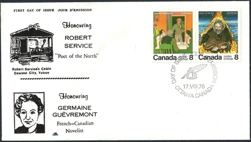 🍁Canada   #696 & 695    "CANADIAN AUTHORS"   Brand New 1976  NR First Day Cover