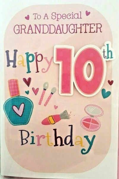 granddaughter age 10 birthday card