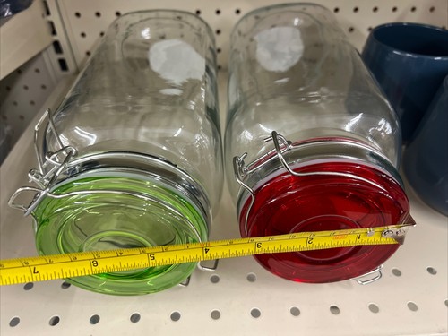 New Glass storage jars with lids 72fl oz 2- Jar - Picture 3 of 5