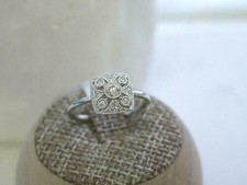Beautiful Simulated 1.30CT Round Cut White Sapphire Engagement 935 Silver Ring