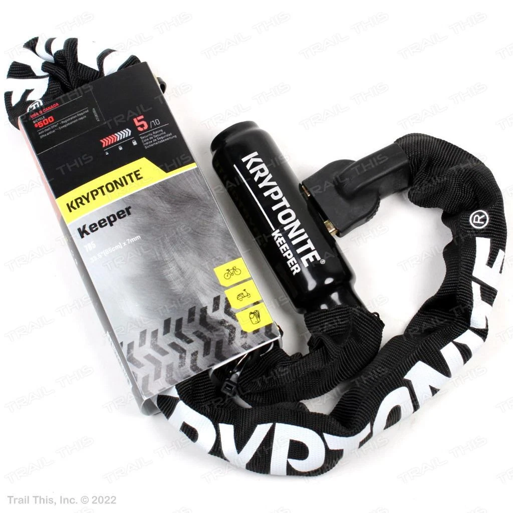 Kryptonite Keeper 785 Secure Bike Integrated Steel Chain Lock 33.5