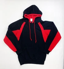 Badger Sport Fleece Training Pullover Hoodie Adult XS S Black Red Pocket