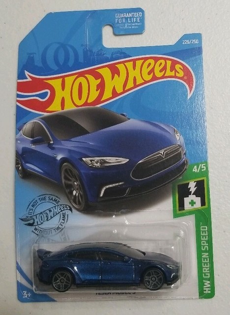 hot wheels tesla model s blue