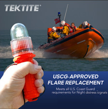 SOSeFLARE  5 LED boat NIGHT distress flare, USCG appr., NO MORE FLARES   case