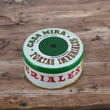 Antique Tin Box CASA MIRA Imperial Cakes and Turron MADRID
