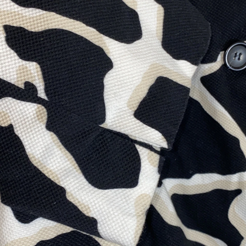 Женская куртка East 5th 2X черный белый жираф анималистический принт блейзер Plus - Изображение 4 из 4