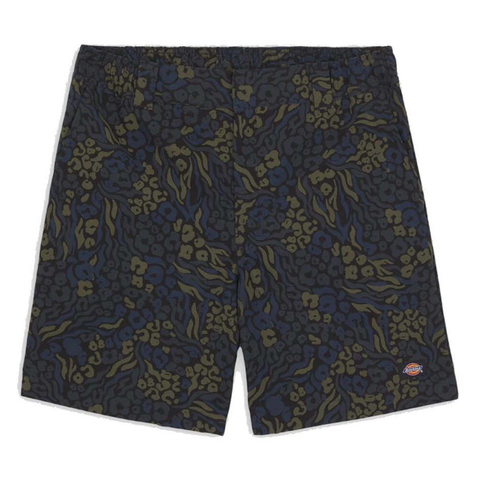 Dickies Saltville Herren-Short Corto Verano Bermudas Pantalón Negro / Camo Print - Imagen 3 de 4