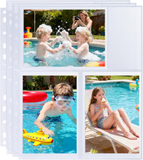 60 Pack 4X6 Photo Album Refill Pages for 3 Ring Binder,Ultra-Clear Photo Sleeves