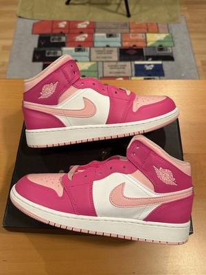 Size 6Y - Nike Air Jordan 1 Mid GS Fierce Pink FD8780-116 Sneaker