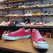 Vintage 70's Converse Chuck Taylor All Star Red Made in USA without box Us12