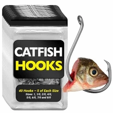 120 Piece Fishing Hook Assortment Kit Large Freshwater Saltwater Hooks