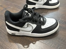 Little Kids Nike Air Force 1 Low White Swoosh Panda Little Kids Size 11C