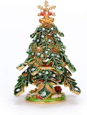 QIFU Hand Painted Enameled Small 2.08 inches x x 3 inches, Green 