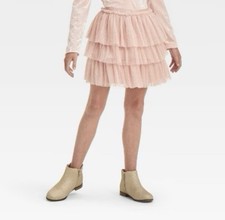 Cat  Jack, size small 6-7 , Tiered Pleated Tulle Skirt