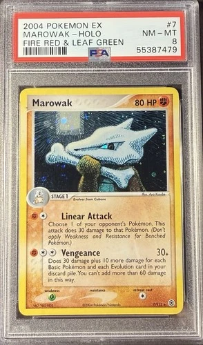 2004 Pokémon EX FireRed & LeafGreen 7 Marowak Holo PSA 8 NM-MT