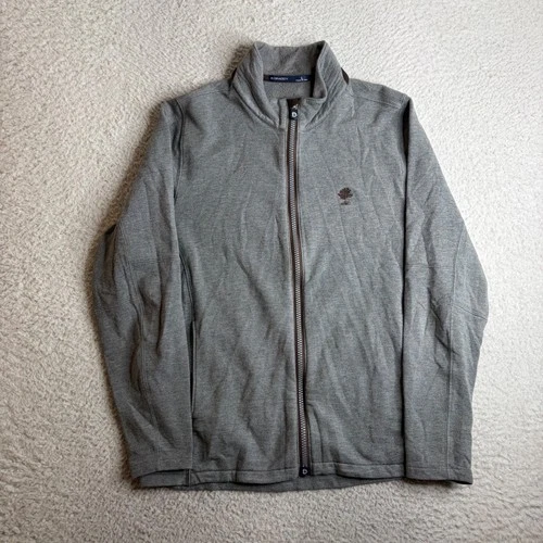 B. Draddy Mill River Club Mens Large Gray Modal Cotton Fleece Full Zip Jacket - product listing photo