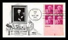 Dr Jim Stamps Fdc Thomas Edison Birth Centennial Plate Block Artmaster Cachet