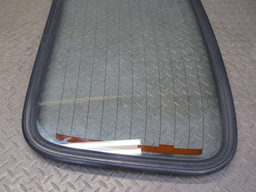88-91 MAZDA RX7 FC3S CONVERTIBLE SOFT TOP ROOF REAR WINDOW GLASS HEATED OEM - Picture 11 of 22