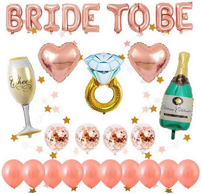 Rose Gold Junggesellinnenabschied Dekoration Luftballons Set, 1 Stück BRIDE TO B