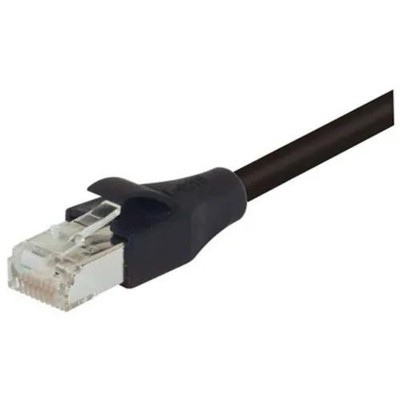 1PK L-COM TRD855SZ-5 Shielded Cat. 5E Low Smoke Zero Halogen Cable, RJ45 M-