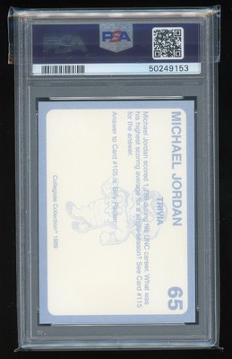 1989 Collegiate Collection North Carolina #65 Michael Jordan PSA 9