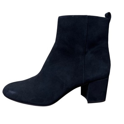 Gianni Bini Jaydenn Ankle Boots Women's 9.5 Black Suede Block Heel Side Zipper