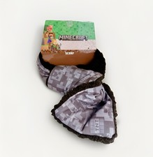 Kids Minecraft Neck Warmer Scarf Gray Fleece Winter