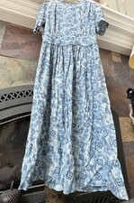 VTG Karin Stevens Women 6 Floral Elastic waist Maxi Dress Cottagecore Prairie