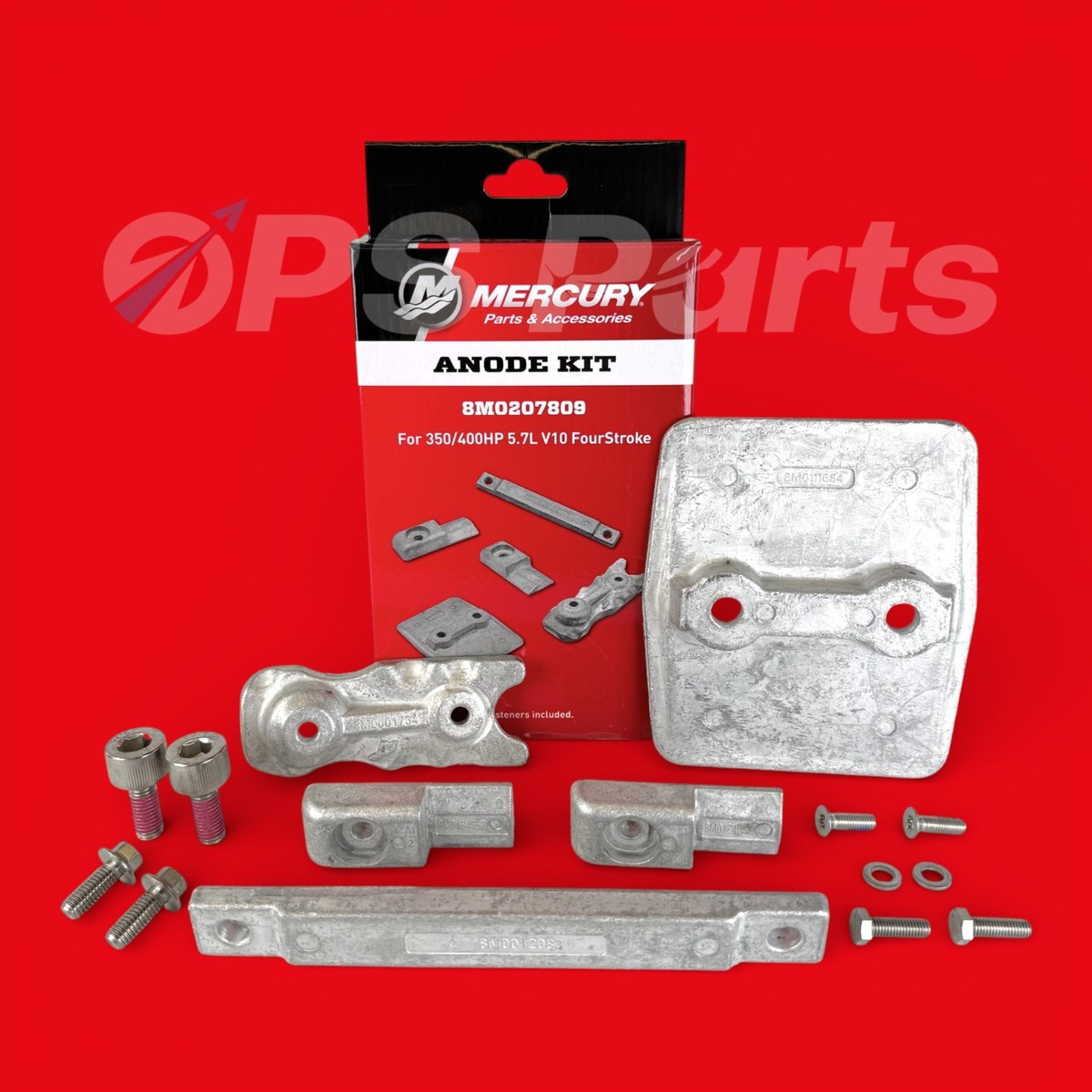 New / OEM Mercury 350/400 5.7L V10 Anode Kit - Aluminum - Part