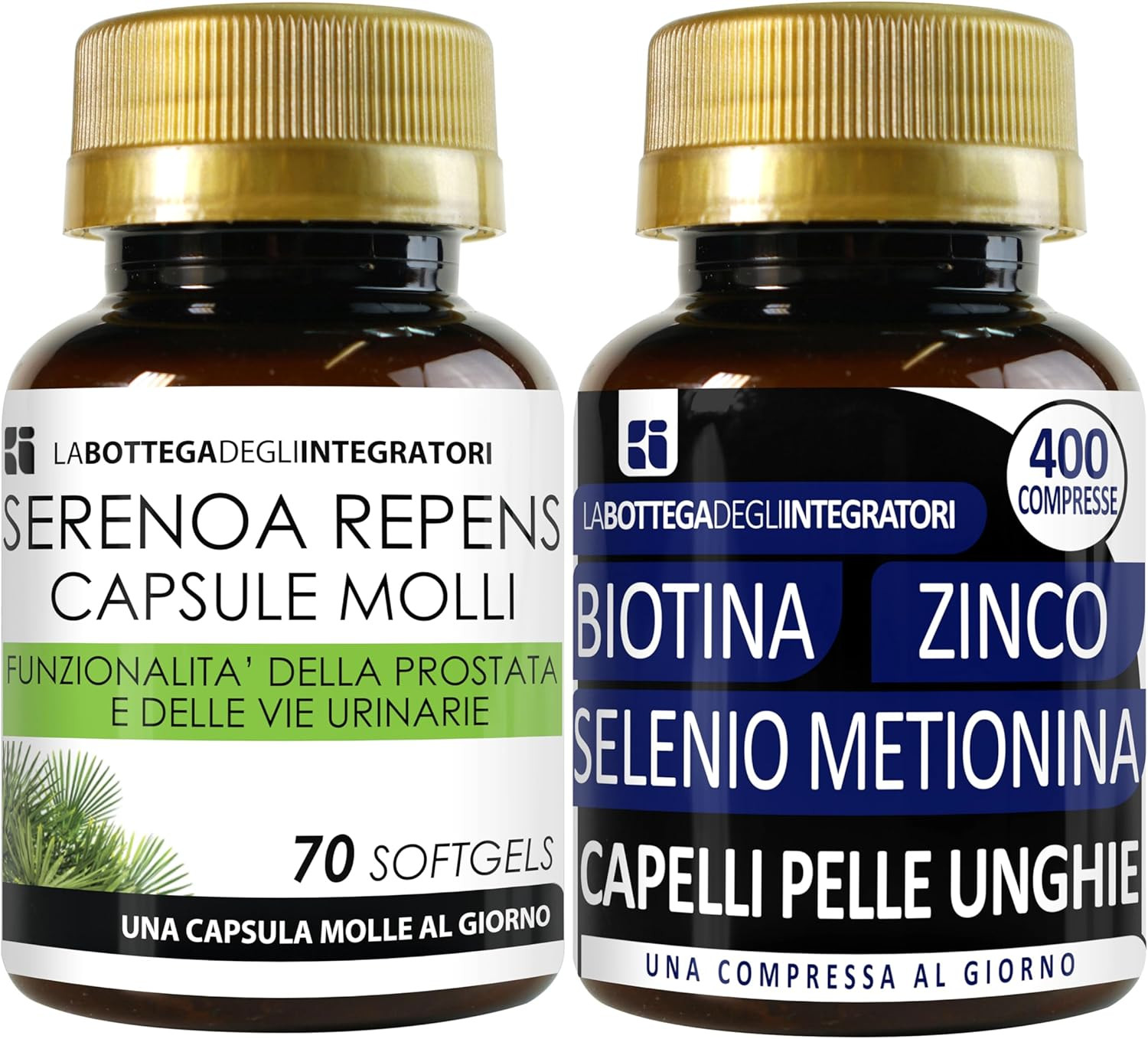 Integratore Serenoa Repens + Biotina Zinco 400 cpr Trattamento Urto