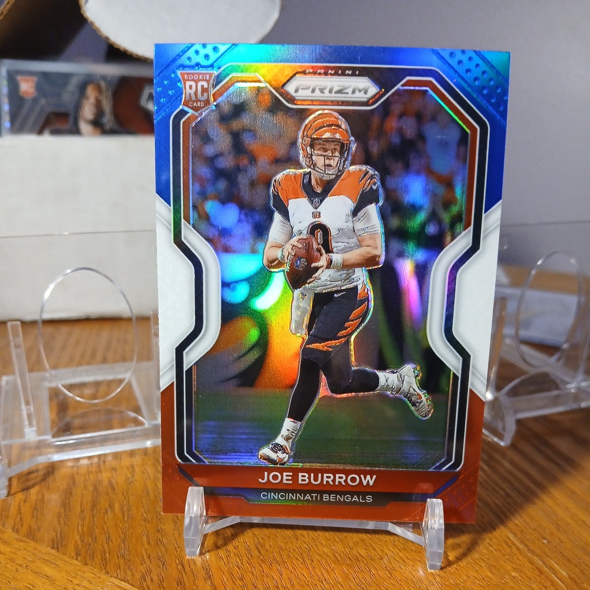 graded joe burrow rookie card 🏈⚡️2020 Panini Prizm Rookie Joe Burrow #307 Red White & Blue Prizm  [Bengals]