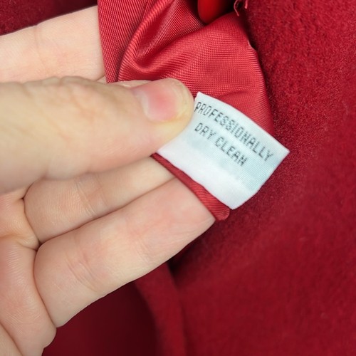 Mackintosh New England vintage red wool button down coat size 6P - 第 7/14 張圖片