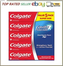 Colgate Cavity Protection Toothpaste 8 oz 5 Pack Fluoride Regular Flavor