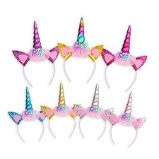 Unicorn Headband, Unicorn Party Supplies Horn Headbands for 14PK Multicolor