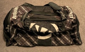 Warrior Lacrosse Black Plaid Large Duffle Lacrosse Bag