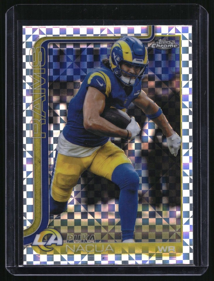 2025 Topps Chrome #166 Puka Nacua Geometric Refractor Rams