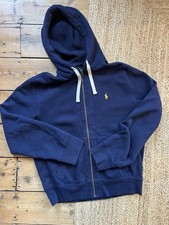 Navy Blue Cotton Ralph Laure Zip Through Men?s Medium Excellent Condition