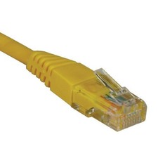 Tripp Lite Cat5e 350MHz Snagless Molded Patch Cable RJ45 M/M - Yellow,