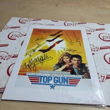 Top Gun Signed A4 Autograph Photo Print Tom Cruise Cast Film Poster