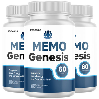 Memo Genesis- Brain Support- 3 Bottles- 180 Capsules