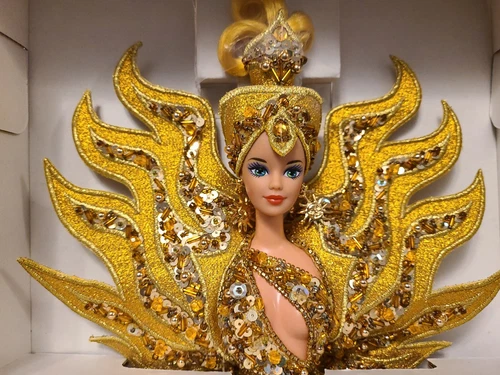 Vtg Mattel 1995 'Goddess of the Sun' Barbie Doll by Bob Mackie Collectible w Box