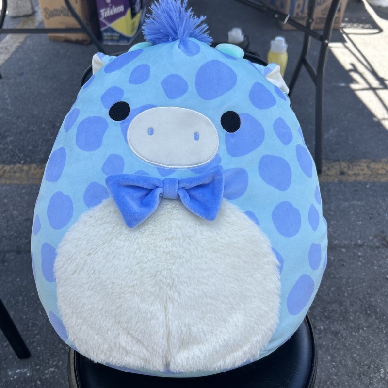 Vitto the Blue Giraffe Plush Toy with Bow Tie 14" Exclusive Squishmallow No Tags